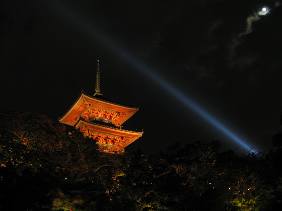 Kiyomizudera Temple Pagoda Moon